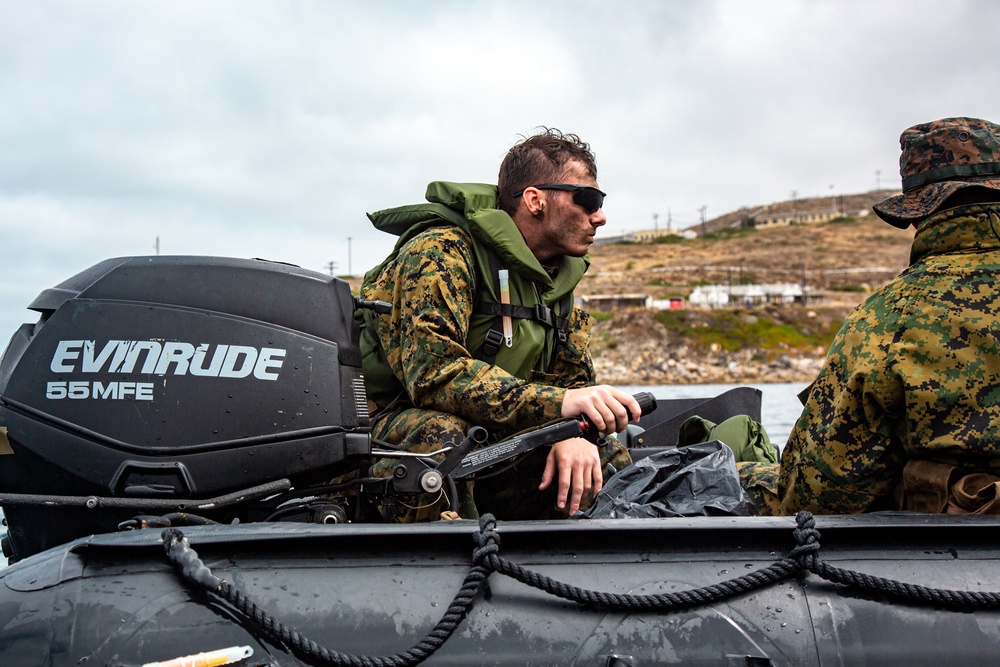 USS San Diego Marines, Sailors conduct small boat raid