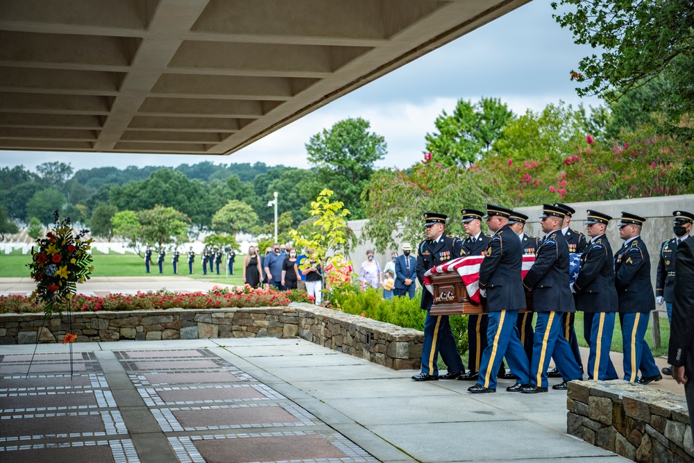 Modified Military Funeral Honors With Funeral Escort Are Conducted For U.S. Army Cpl. Ralph Cale in Section 60