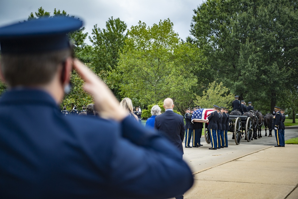 Modified Military Funeral Honors With Funeral Escort Are Conducted For U.S. Army Cpl. Ralph Cale in Section 60