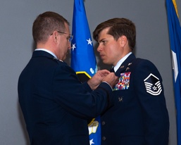 Master Sgt. John Grimesey receives the Silver Star Medal