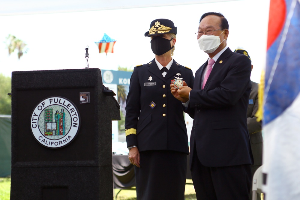 Yeager speaks at Korean War Memorial groundbreaking