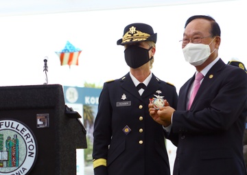 Yeager speaks at Korean War Memorial groundbreaking