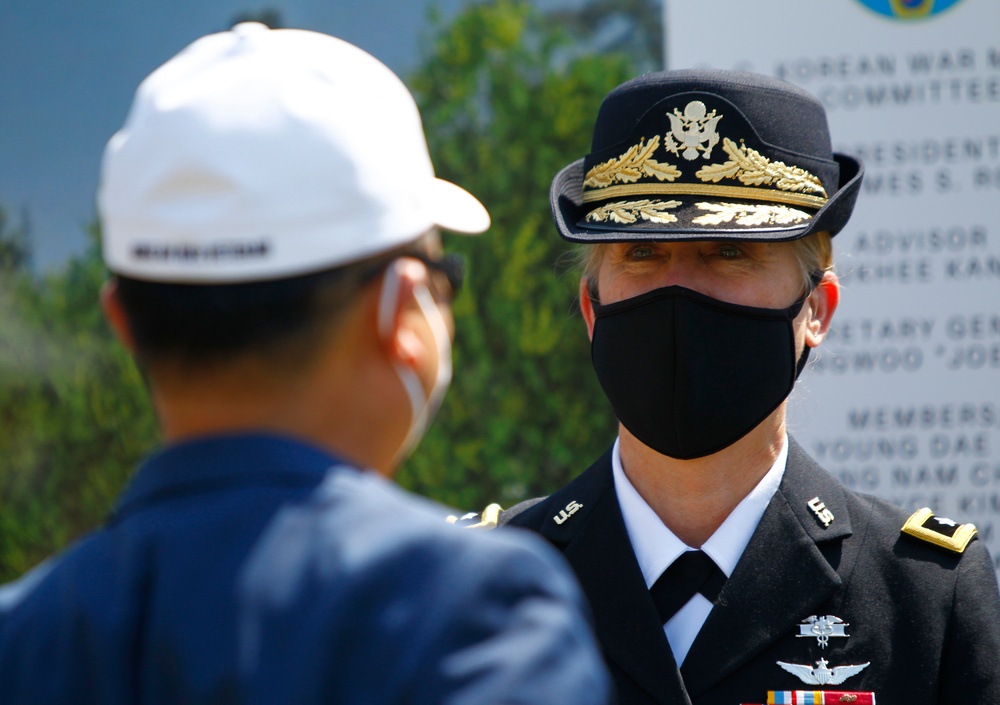 Yeager speaks at Korean War Memorial groundbreaking