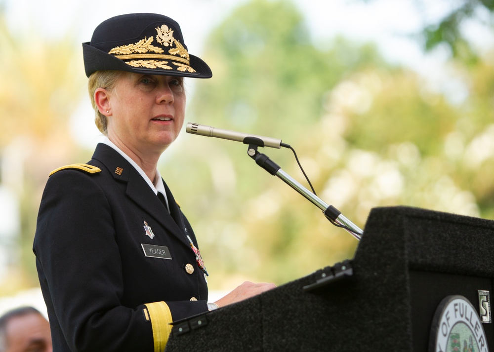 Yeager speaks at Korean War Memorial groundbreaking