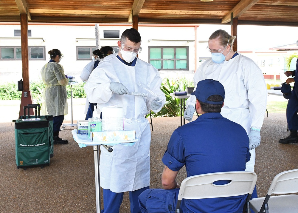 NMRTC-PH Expeditionary Testing Team tests Coast Guard members for COVID-19