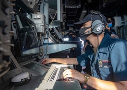 USS Mustin Bridge Watch Team