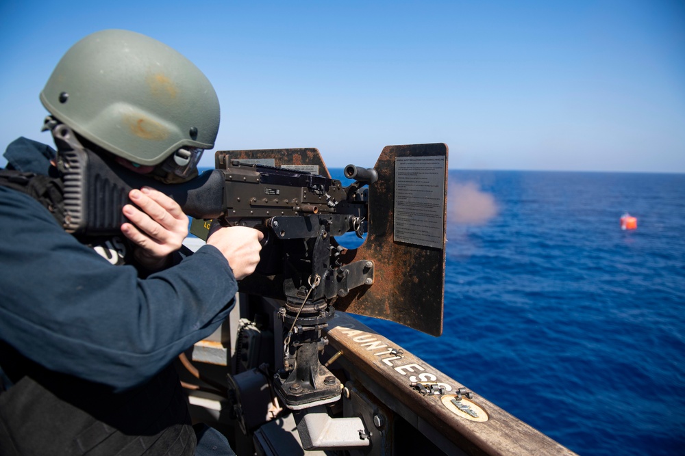 USS Sterett Sailors Participate in a Live Fire Exercise