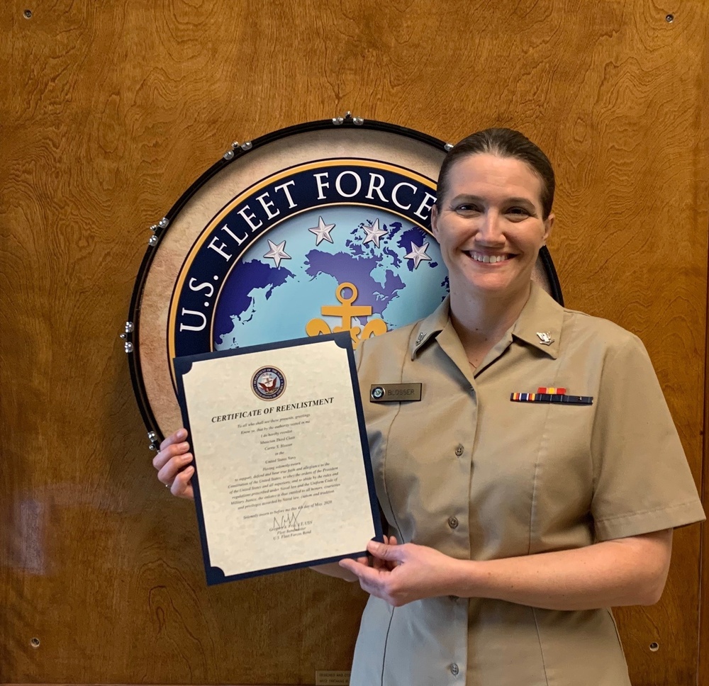 Musician 3rd Class Carrie Blosser Reenlistment