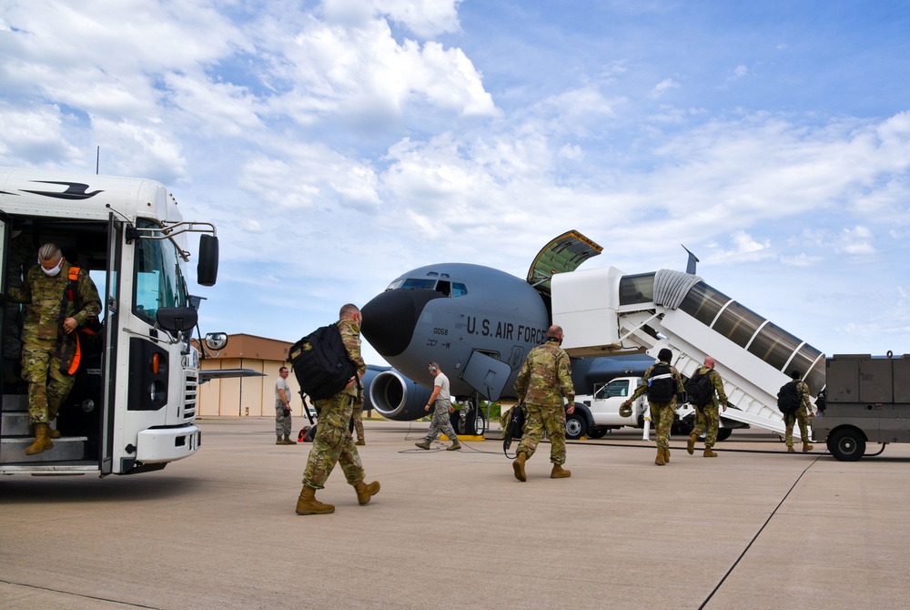 Logistics Airmen depart for training