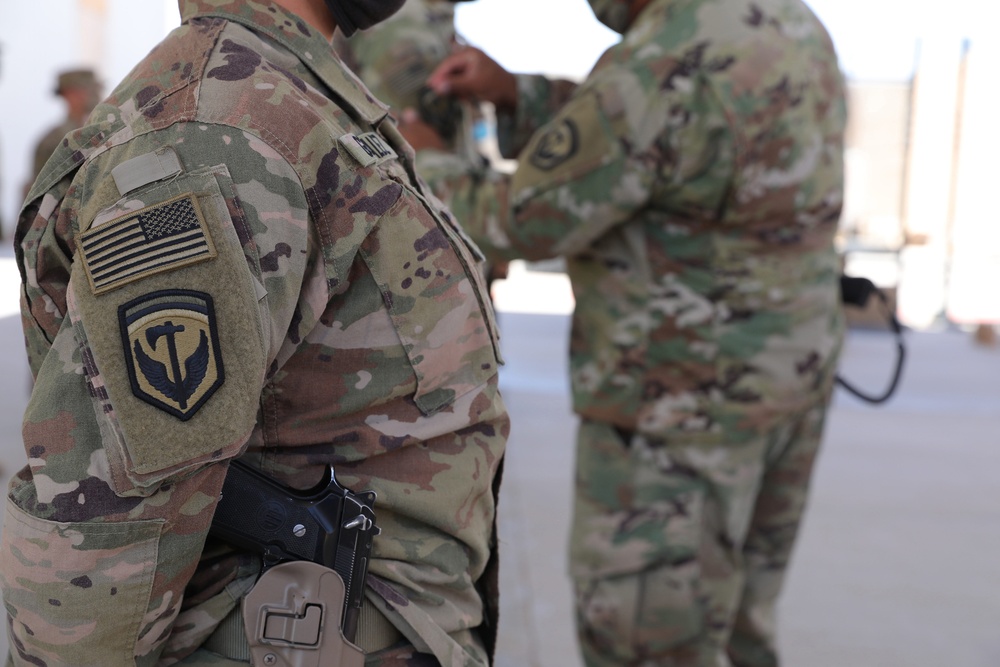 New Jersey National Guard Soldiers receive combat patch