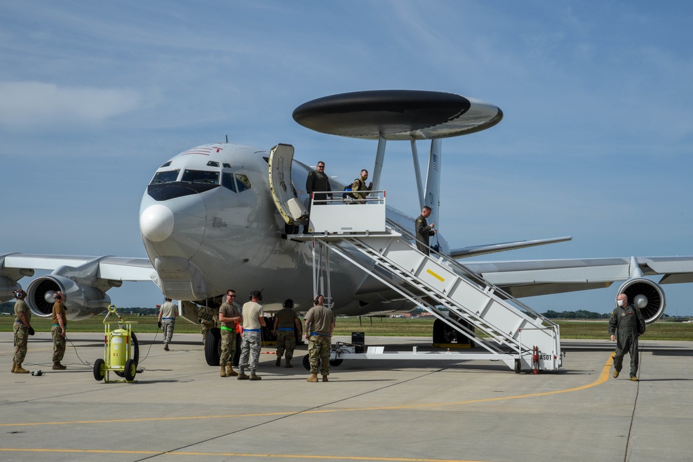 114th Fighter Wing trains with AWACS Reserve Squadron