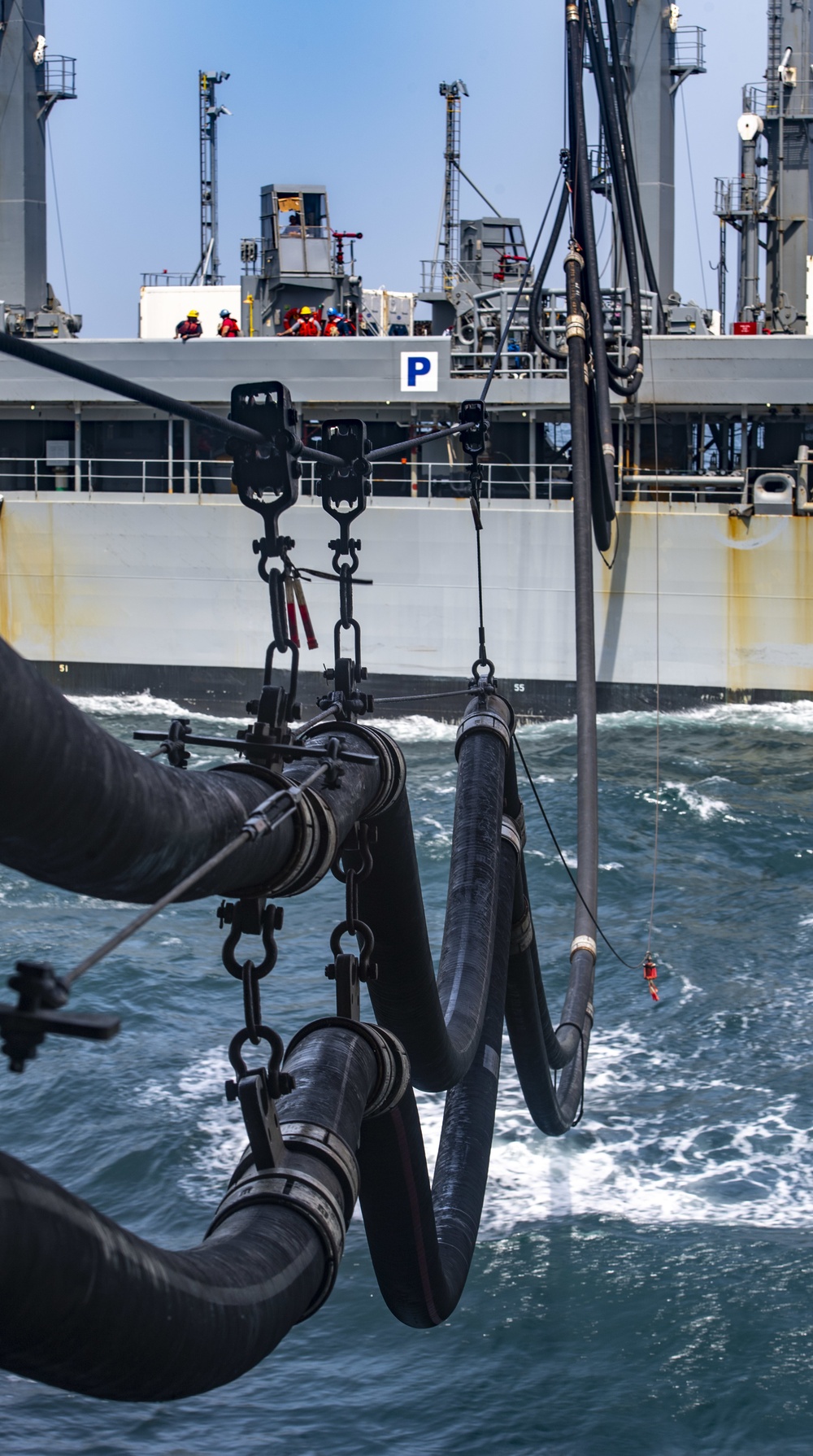 The USNS Yukon Steams Alongside Nimitz During A Fueling-At-Sea