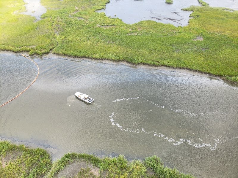 Coast Guard and local agencies respond to diesel spill on James Island