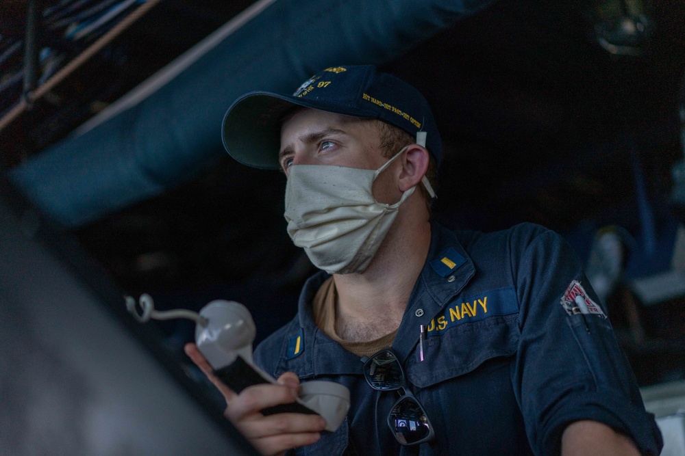 USS Halsey Conducts Replenishment-at-sea