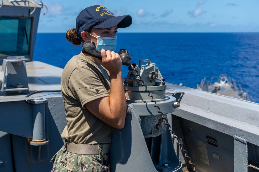 USS Halsey Conducts Replenishment-at-sea