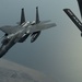 F-15C Eagle refuels over the U.S. Central Command area of responsibility