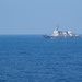 USS Mustin Sails Alongside JS Suzutsuki