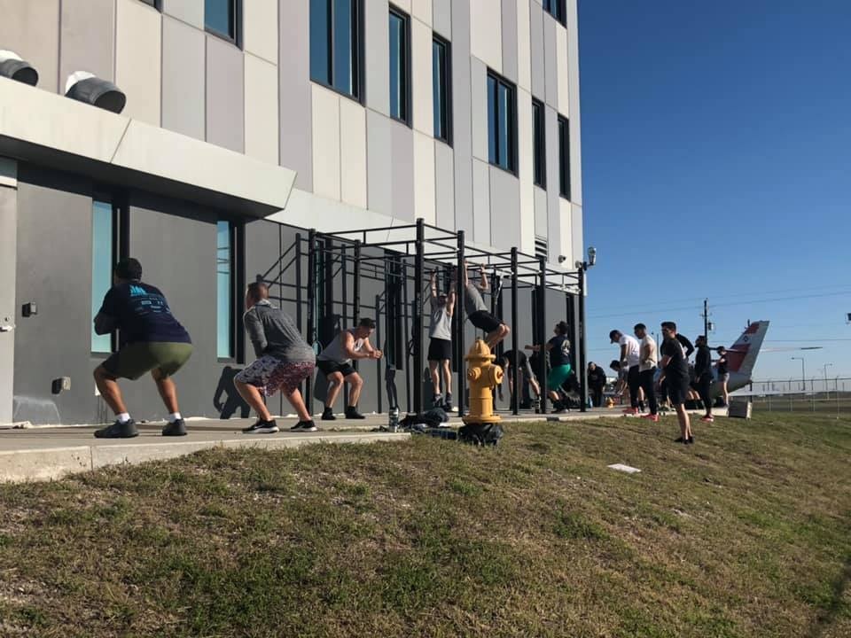 Coast Guard Sector/Air Station Corpus Christi crew members participate in Workout to Remember