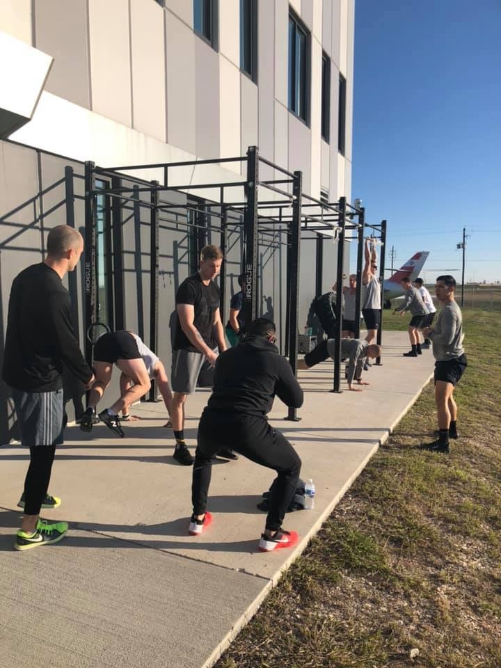 Coast Guard Sector/Air Station Corpus Christi crew members participate in Workout to Remember