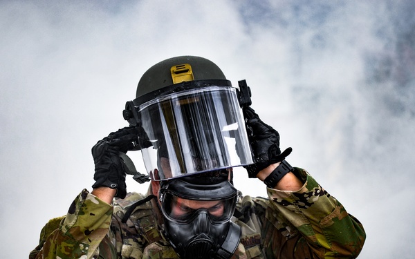 Members of the 150th Security Forces Squadron Conduct a Domestic Operations Exercise In support of the Joint New Mexico National Guard’s Reaction Force.