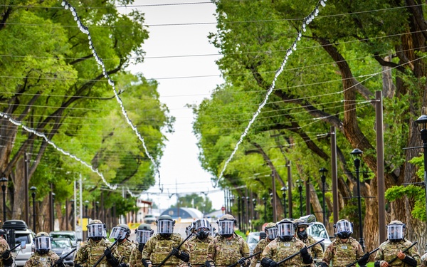 Members of the 150th Security Forces Squadron Conduct a Domestic Operations Exercise In support of the Joint New Mexico National Guard’s Reaction Force.
