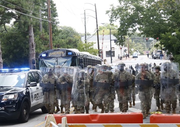 170th Military Police Battalion in Stone Mountain During Civil Arrest