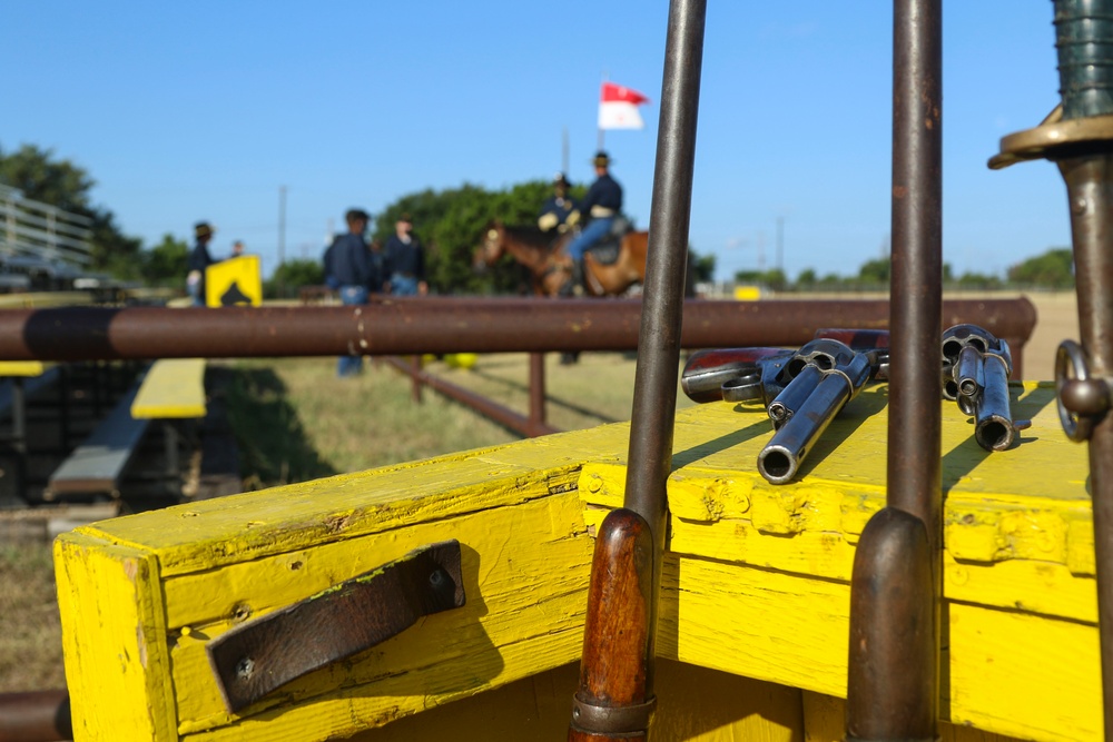 Troopers from the Horse Cavalry Detachment participate in their weekly demonstration