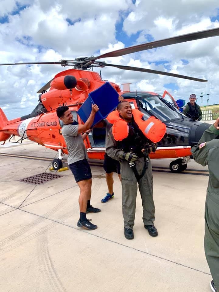 Coast Guard Sector/Air Station Corpus Christi Executive Officer returns from last flight