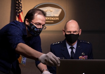 Lt. Gen. Duke Z. Richardson speaks at a virtual AFA event