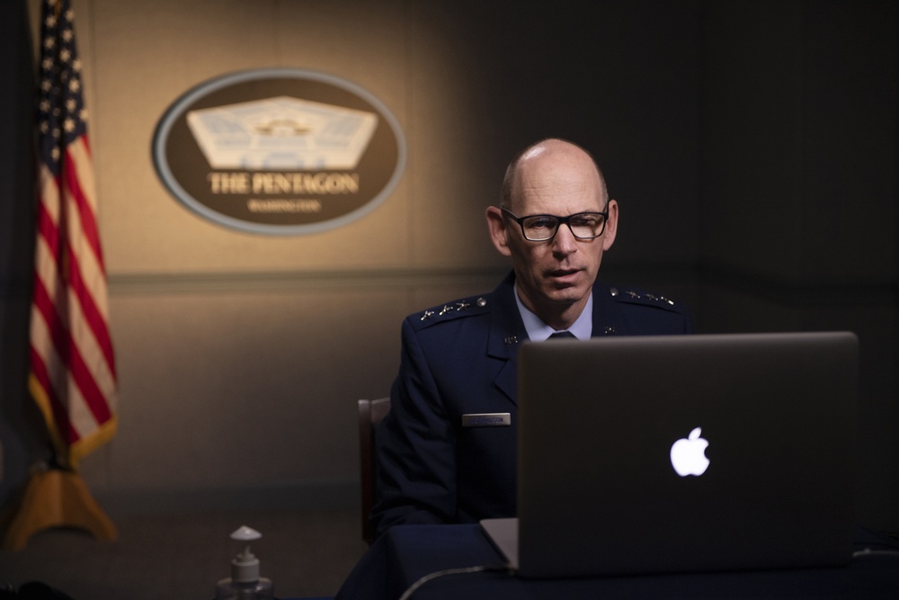 Lt. Gen. Duke Z. Richardson speaks at a virtual AFA event