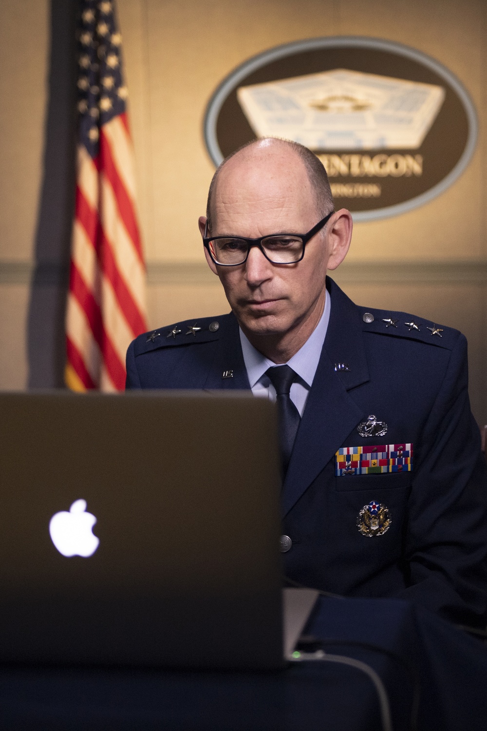 Lt. Gen. Duke Z. Richardson speaks at a virtual AFA event