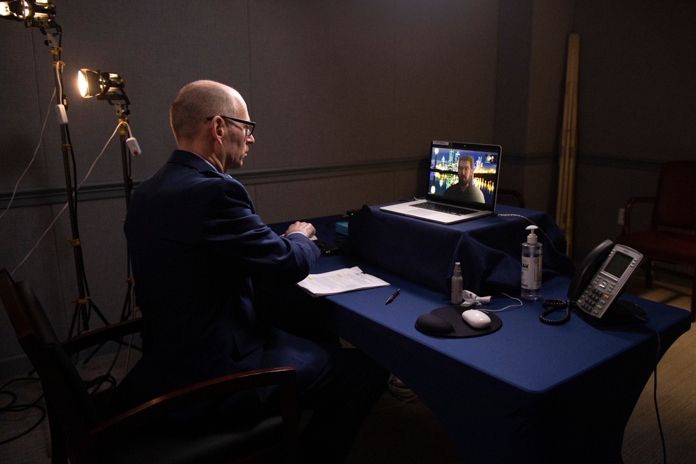 Lt. Gen. Duke Z. Richardson speaks at a virtual AFA event