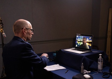 Lt. Gen. Duke Z. Richardson speaks at a virtual AFA event