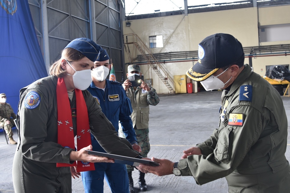USAF air advisors pin on new tradition for Fuerza Aérea Ecuatoriana