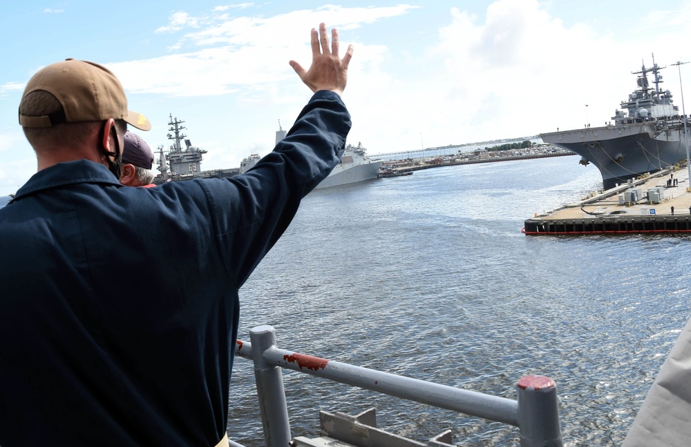 USS PHILIPPINE SEA BEGINS DEPLOYMENT