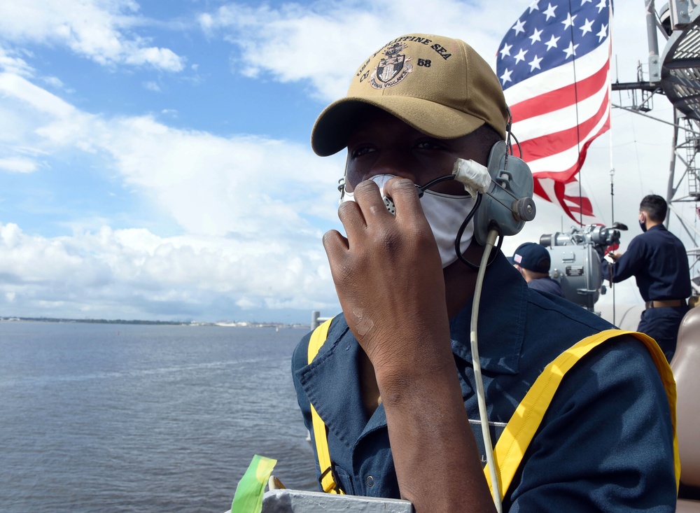 USS PHILIPPINE SEA BEGINS DEPLOYMENT