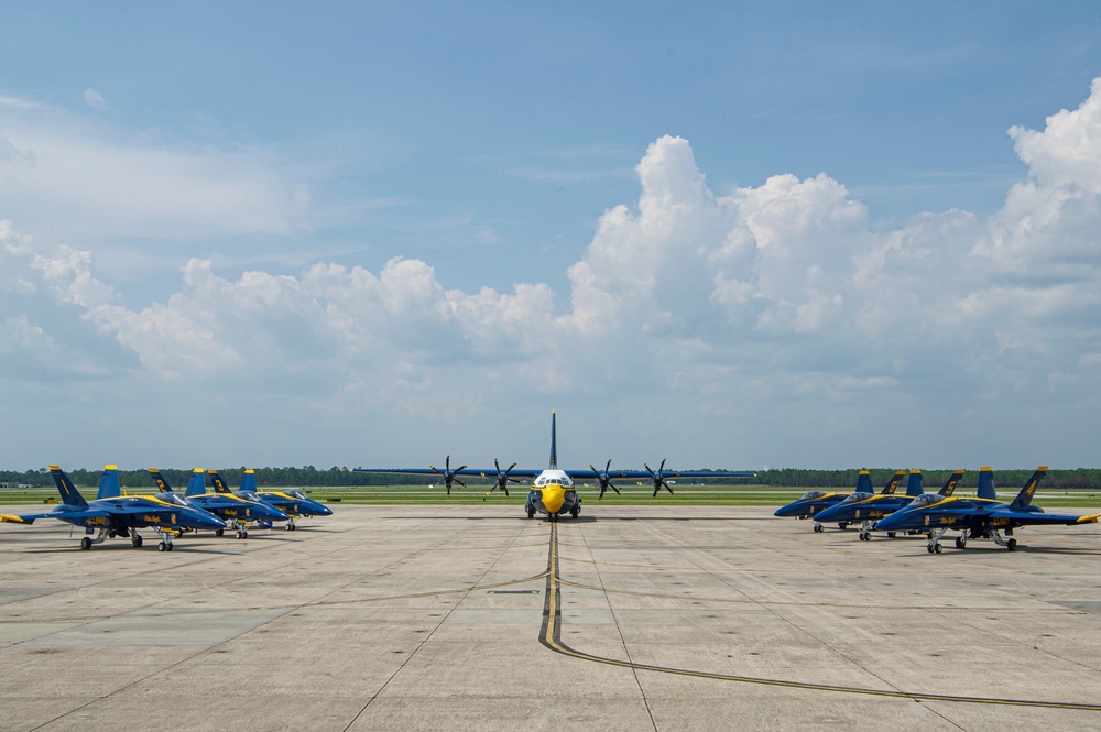 Blue Angels Welcome New C130 Home