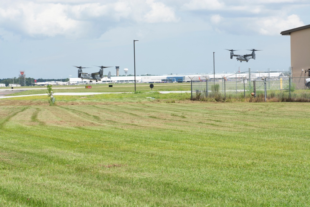 CV-22 Ospreys land at 125th Fighter Wing