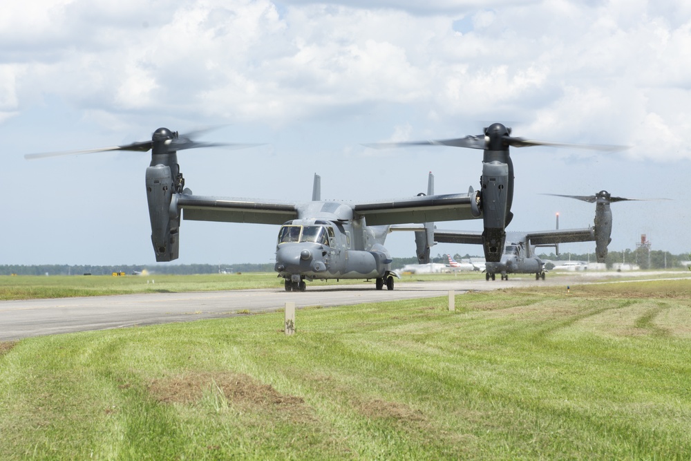 CV-22 Ospreys land at 125th Fighter Wing