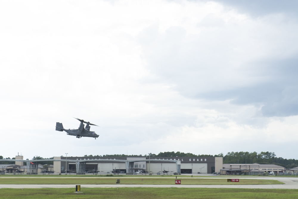 CV-22 Ospreys land at 125th Fighter Wing