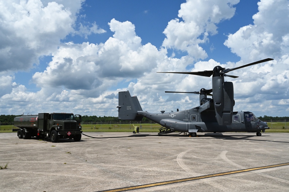 CV-22 Ospreys land at 125th Fighter Wing