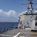 USS Mustin Sails Alongside JS Suzutsuki