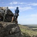 High-end, high angle rappelling