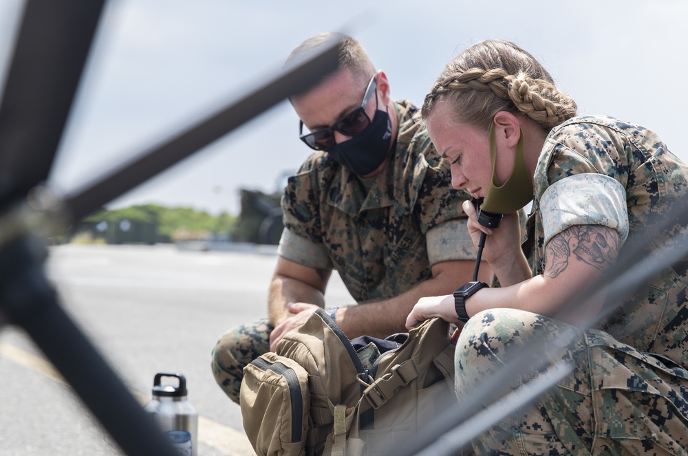 3d Marine Expeditionary Brigade conducts Alert Contingency MAGTF rapid deployment drill