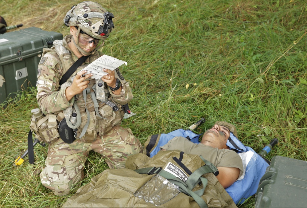 Casualty care during training exercise Saber Junction 20