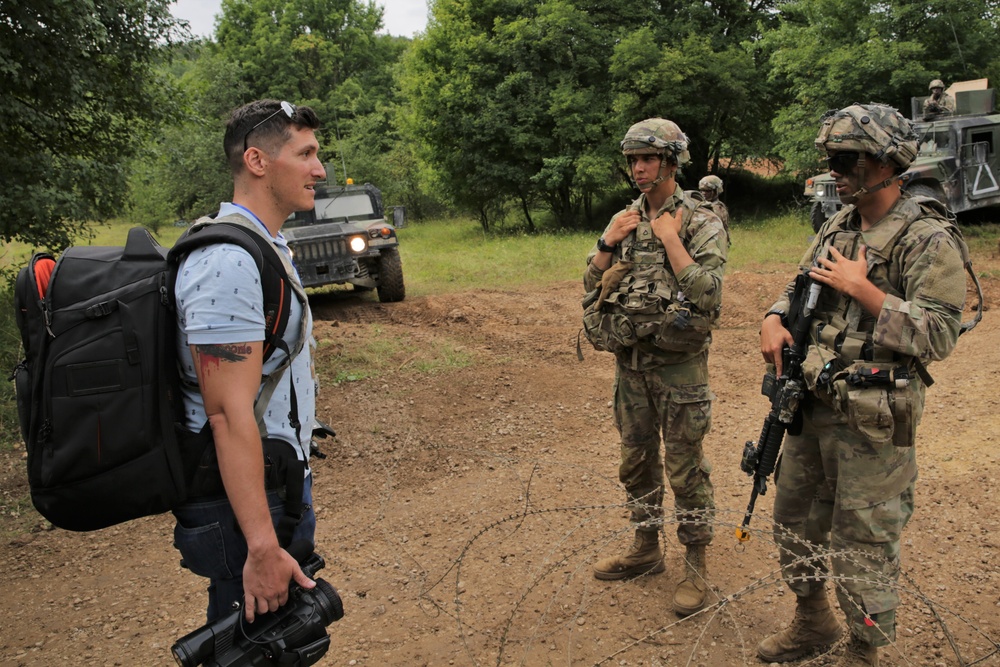 Media training during Saber Junction 20