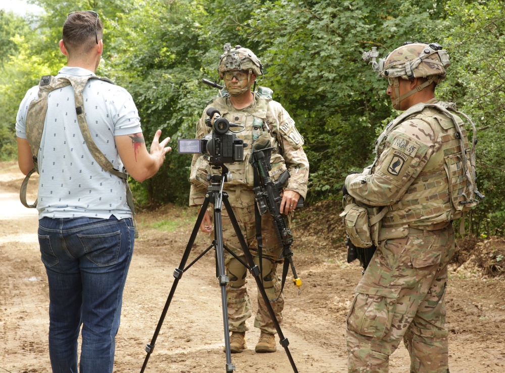 Media training during Saber Junction 20