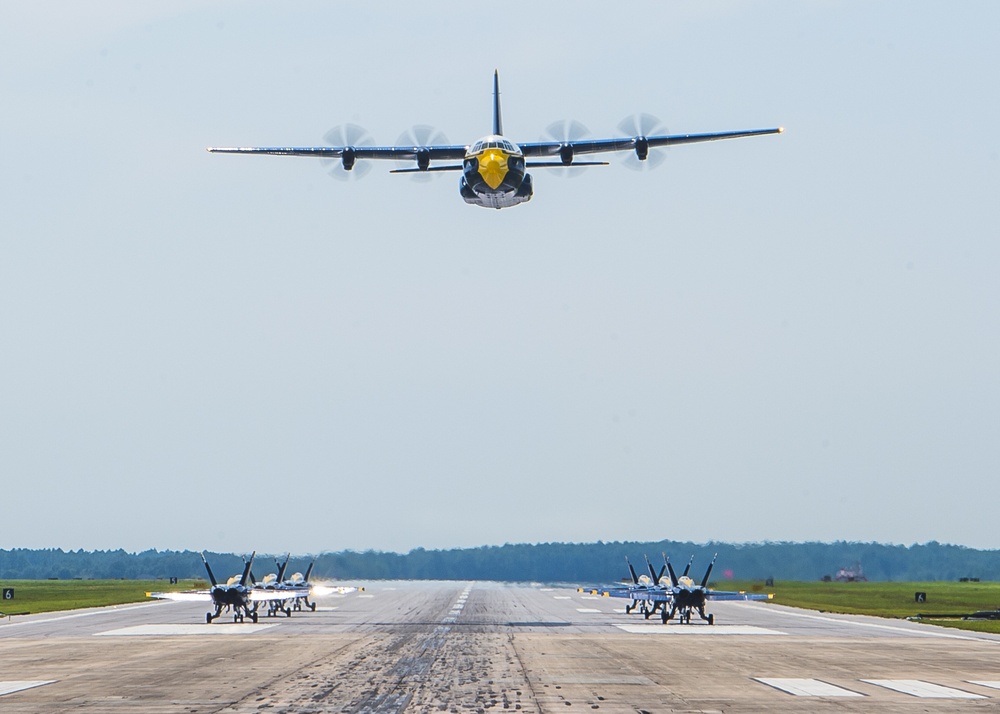 Blue Angels Welcome New C-130 Home