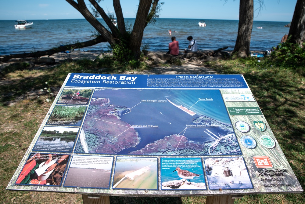 Braddock Bay ecosystem restoration project completion media event