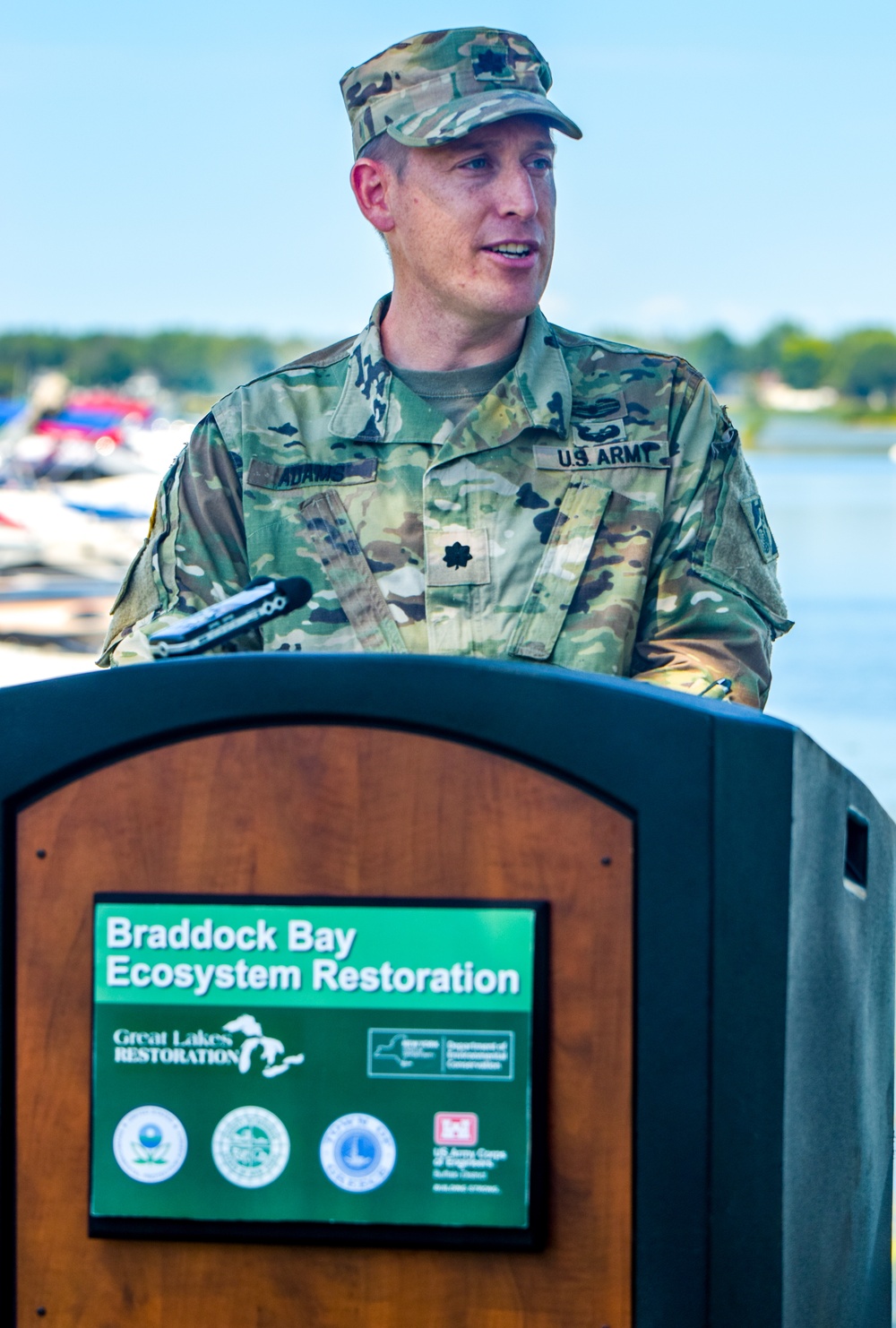 Braddock Bay ecosystem restoration project completion media event